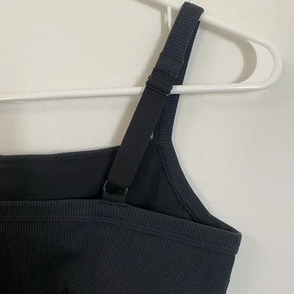 OFFLINE By Aerie Ribbed Square Neck Sports Bra Size M Medium Support Adjustable - Picture 4 of 5